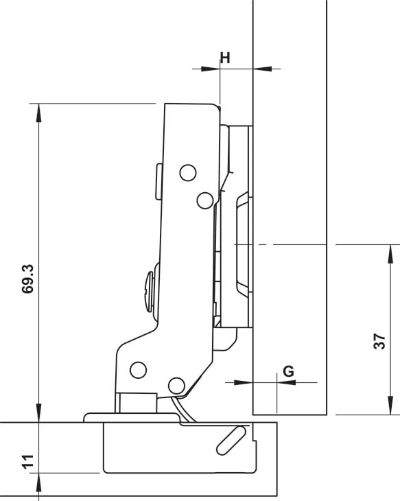 Bản Lề Trùm Nửa Metalla SM DIY 110º Hafele 315.07.114 - Bản lề trùm nửa Metalla SM DIY 110º Häfele 315.07.114 là gì?