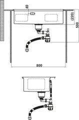 Chậu SUS WS R10 HS25-SSN1S-7650 _đen Hafele 567.24.485 ảnh 6