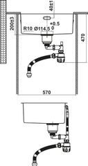 Chậu Rửa Chén Bát Inox WF R10 HS25-SSN1S-540 Hafele 567.24.481 ảnh 5