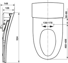 Nắp Bồn Cầu Thân V Sense Hafele 588.79.414 ảnh 4