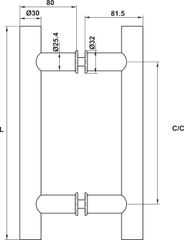 Tay Nắm Kéo Chữ H 1600mm Hafele 903.01.808 ảnh 2
