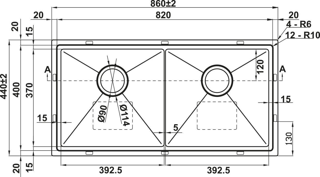 Chậu Rửa Chén Inox WS R10 HS25-SSN2S-8644 Hafele 567.94.023 - Kinh nghiệm chọn chậu rửa và phụ kiện Häfele