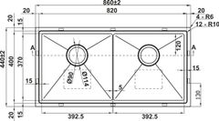 Chậu Rửa Chén Inox WS R10 HS25-SSN2S-8644 Hafele 567.94.023 ảnh 4