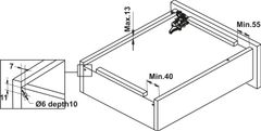 Ray Âm EPC Evo 550mm Nhấn Mở Hafele 433.32.156 ảnh 3