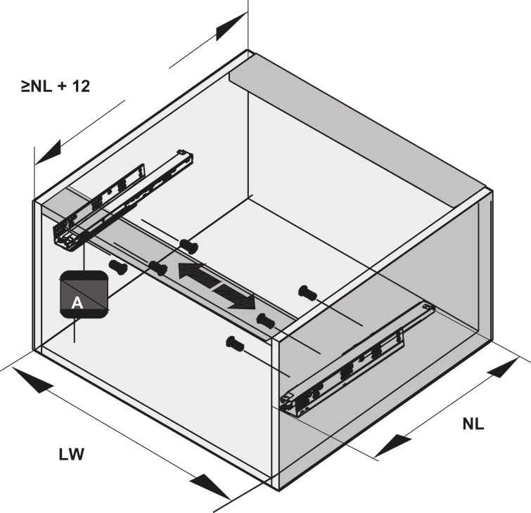 Thanh nhôm đồng bộ 1000 mm Hafele 433.32.996 - Lắp thanh nhôm đồng bộ Hafele 433.32.996