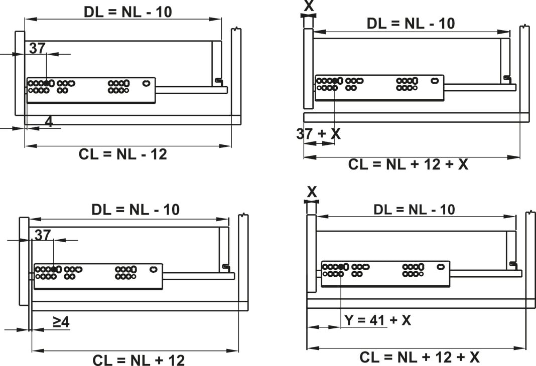 Ray Âm EPC Evo 550mm Nhấn Mở Hafele 433.32.156 – ảnh 6