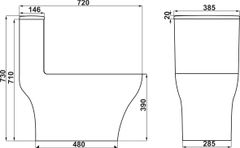 Bồn Cầu 1 Khối Kobe II Hafele 588.79.417 ảnh 2