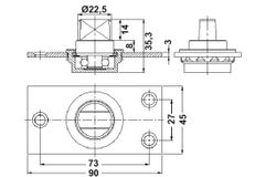 Bản lề sàn inox mờ Hafele 932.77.090 ảnh 2