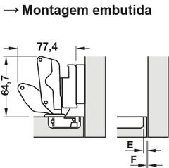 Bản Lề Lọt Lòng Metalla SM 165º Hafele 315.02.752 ảnh 4