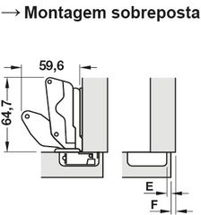 Bản Lề Trùm Ngoài Metalla SM 165º Hafele 315.28.750