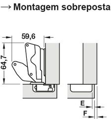 Bản Lề Trùm Ngoài Metalla SM 165º Hafele 315.02.750 ảnh 4