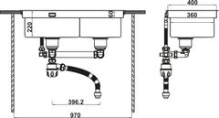 Chậu SUS WS R10 HS25-SSN2S-8744_BRUSH Hafele 567.94.022 ảnh 4