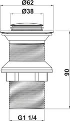 Bộ xả pop-up DIY ko có xả tràn Hafele 495.61.975 ảnh 2