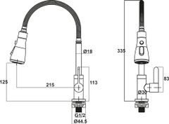 Vòi bếp Hafele nước lạnh Chrome 495.50.280 ảnh 2