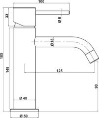 Basin mixer CP 90 Hafele 589.15.010 ảnh 2