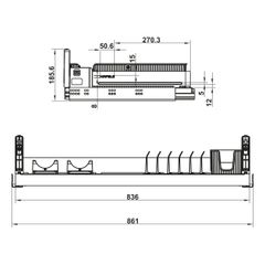 Rổ Kéo Dưới Cho Xoong Nồi Dining Agent 800mm Hafele 545.14.310 ảnh 5