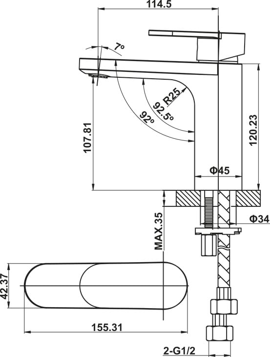 Basin mixer 107 Hafele 589.69.111 - Giới thiệu vòi lavabo và bộ trộn Häfele Basin mixer 107 Hafele 589.69.111 - Giới thiệu vòi lavabo và bộ trộn Häfele