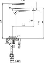 Basin mixer 179 Hafele 589.69.112 ảnh 2