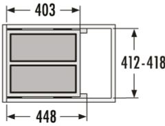 Thùng Rác R450mm Có Ray Kéo Hafele 502.73.901 ảnh 3