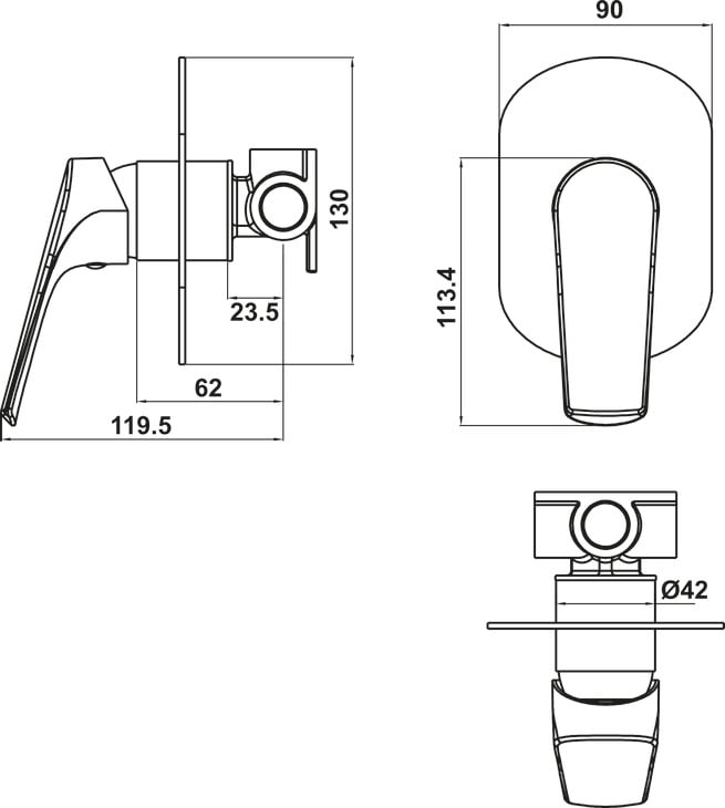 Vigor II concealed mixer 1 outlet Hafele 589.15.184 - Bộ trộn âm Hafele Vigor II 1 đường ra là gì? Vigor II concealed mixer 1 outlet Hafele 589.15.184 - Bộ trộn âm Hafele Vigor II 1 đường ra là gì?