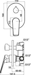 Vigor II concealed mixer 2 outlet Hafele 589.15.186 ảnh 2