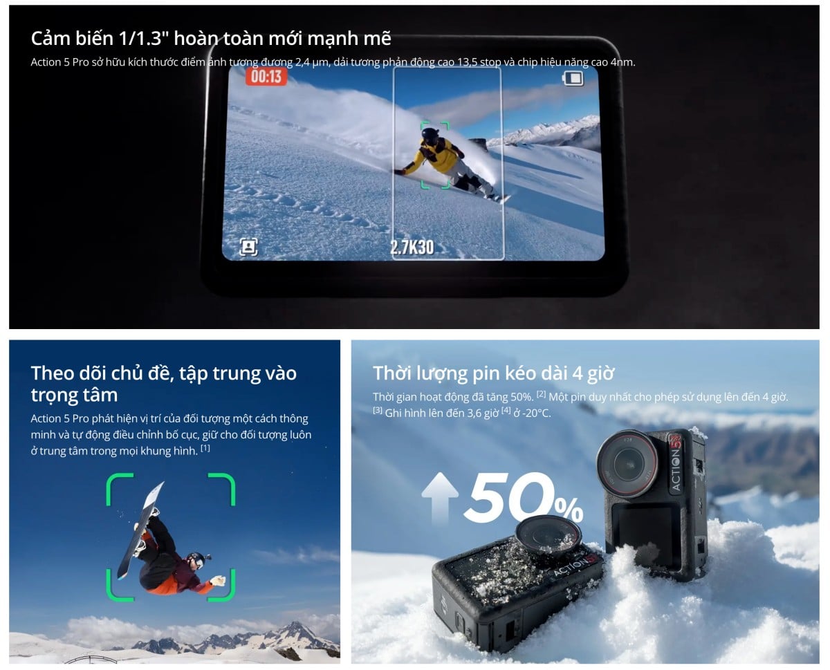 Camera Dji Osmo Action 5 Pro Standard Combo – ảnh 8