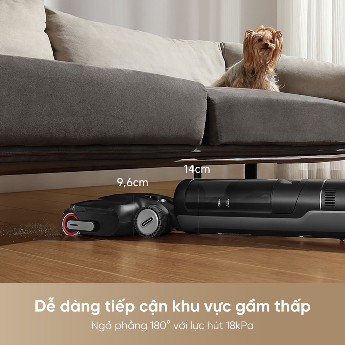 Máy hút bụi lau nhà Dreame H12 Flexreach gập nghiêng 180° – ảnh 5