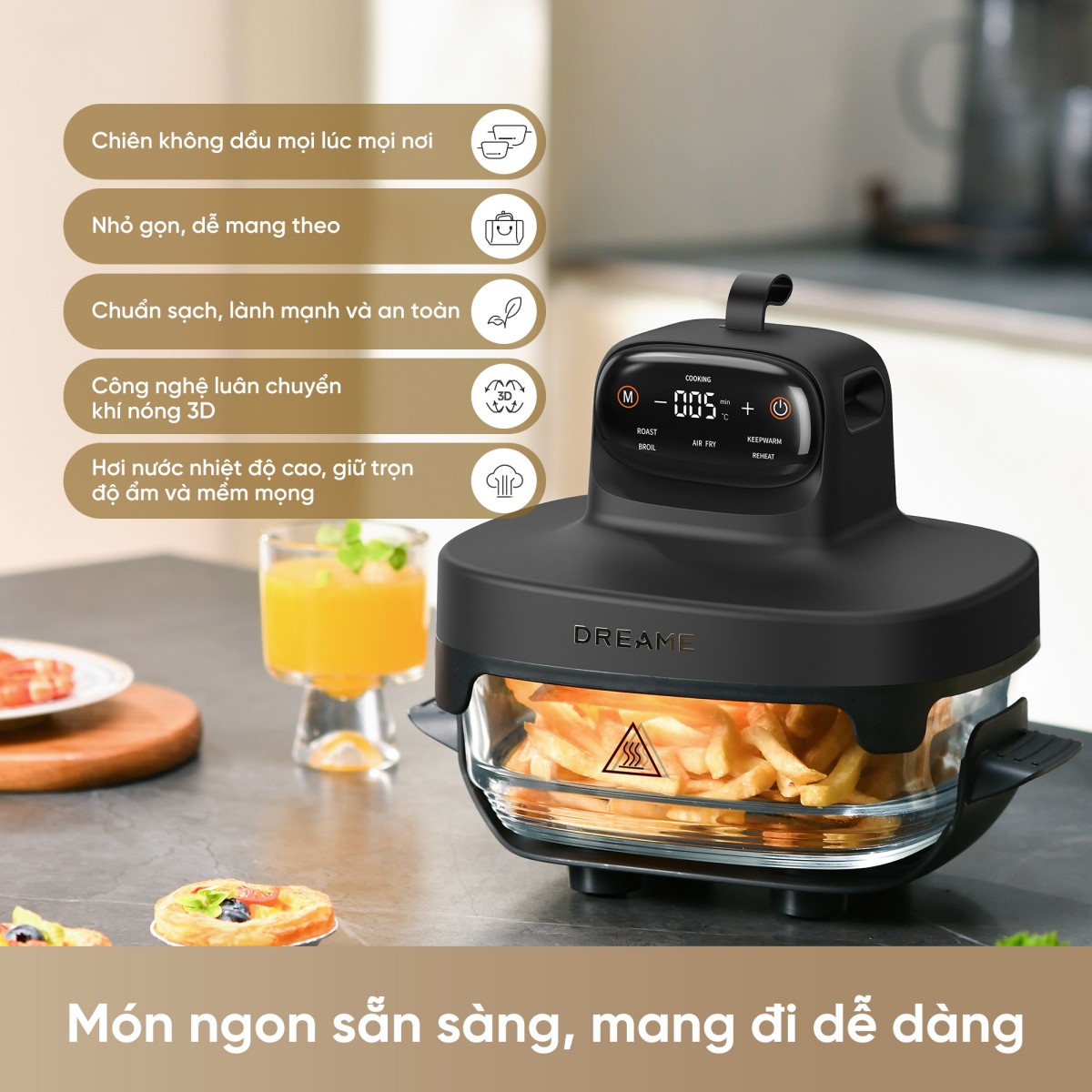 Nồi chiên không dầu Dreame PT60 – ảnh 2