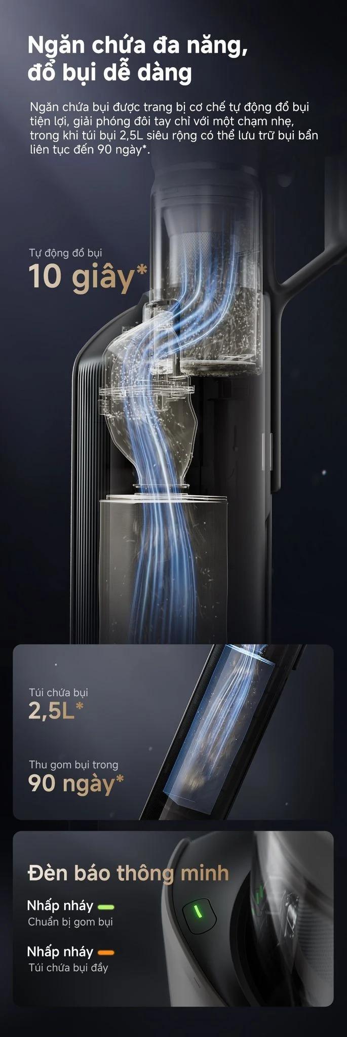 Máy hút bụi cầm tay không dây Dreame Z10S Station – ảnh 8