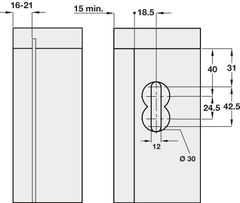 Bas Treo Tủ Âm Tường Hafele 290.41.900 ảnh 5