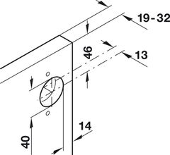 Phụ Kiện Bản Lề Cho Cửa 1 Cánh 19 - 32mm Hafele 408.24.002 ảnh 6