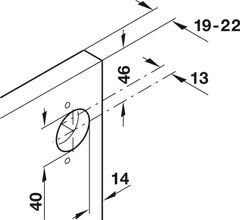 Phụ Kiện Bản Lề Cho Cửa 1 Cánh 19 - 22mm Hafele 408.24.011 ảnh 5