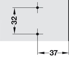 Đế bản lề chữ thập Hafele 329.71.500 ảnh 5