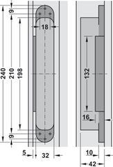 Bản lề âm TE640 3D A8 màu nickel mờ Hafele 924.17.524 ảnh 6