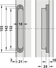 Architectural hinge alu.stainl.st.design Hafele 924.18.904 ảnh 4