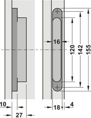 Architectural hinge alu.stainl.st.design Hafele 924.18.904 ảnh 5