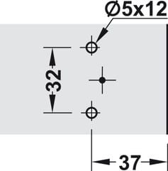 Đế Bản Lề Mettalla SM Hafele 311.71.540 ảnh 6