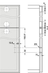 Bản lề M510 không giảm chấn (trùm ngoài) Hafele 329.17.600 ảnh 6