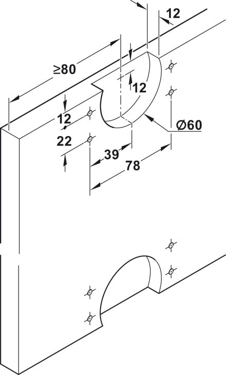 Phụ Kiện Cửa Trượt Tủ Slido F-Line18 50A Hafele 401.30.016 – ảnh 6