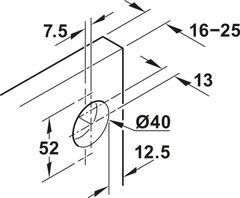 Bản Lề Lọt Lòng Không Giảm Chấn Hafele 408.00.405 ảnh 4