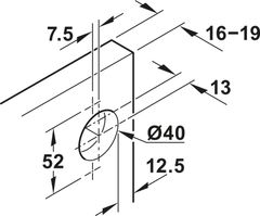 Bản Lề Trùm Ngoài Không Giảm Chấn Hafele 408.00.412 ảnh 4