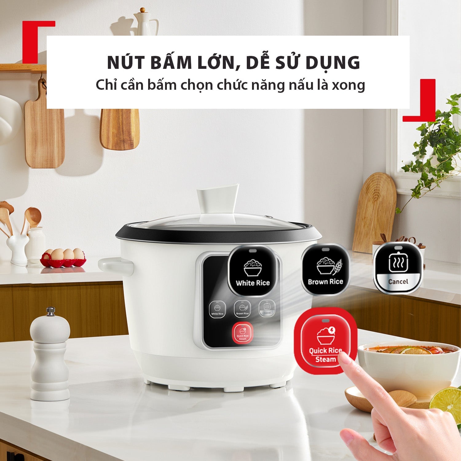 Nồi cơm điện tử Tefal Easy Pot RK1071Y0 - 1.8L – ảnh 4