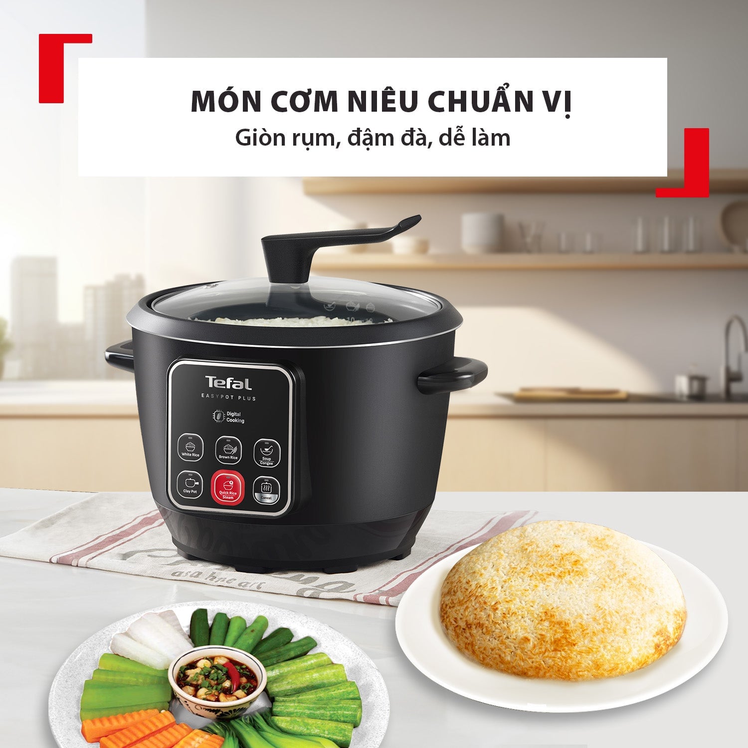 Nồi cơm điện tử Tefal Easy Pot Plus RK1088Y0 - 1.8L – ảnh 6