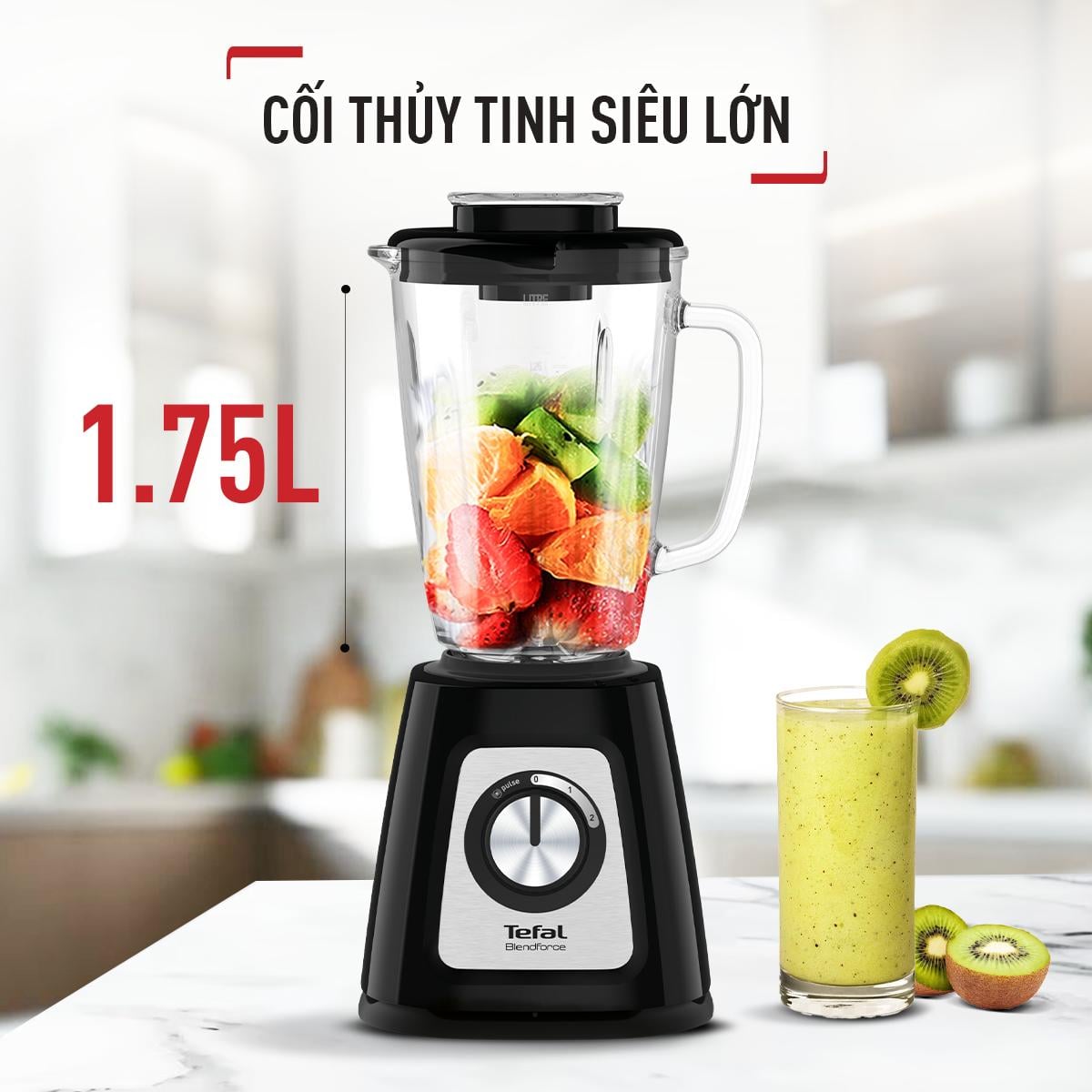 Máy xay sinh tố Tefal BlendForce BL438831- 800W, cối thủy tinh – ảnh 7