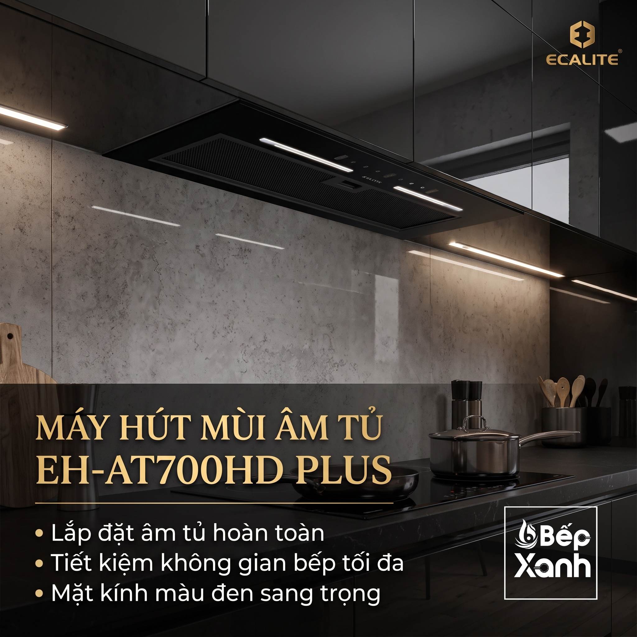 Máy Hút Mùi Âm Tủ Ecalite EH-AT700HD PLUS - Vuốt Vẫy Thông Minh, Động Cơ BLDC Siêu Êm, Bảo Hành 3 Năm – ảnh 8