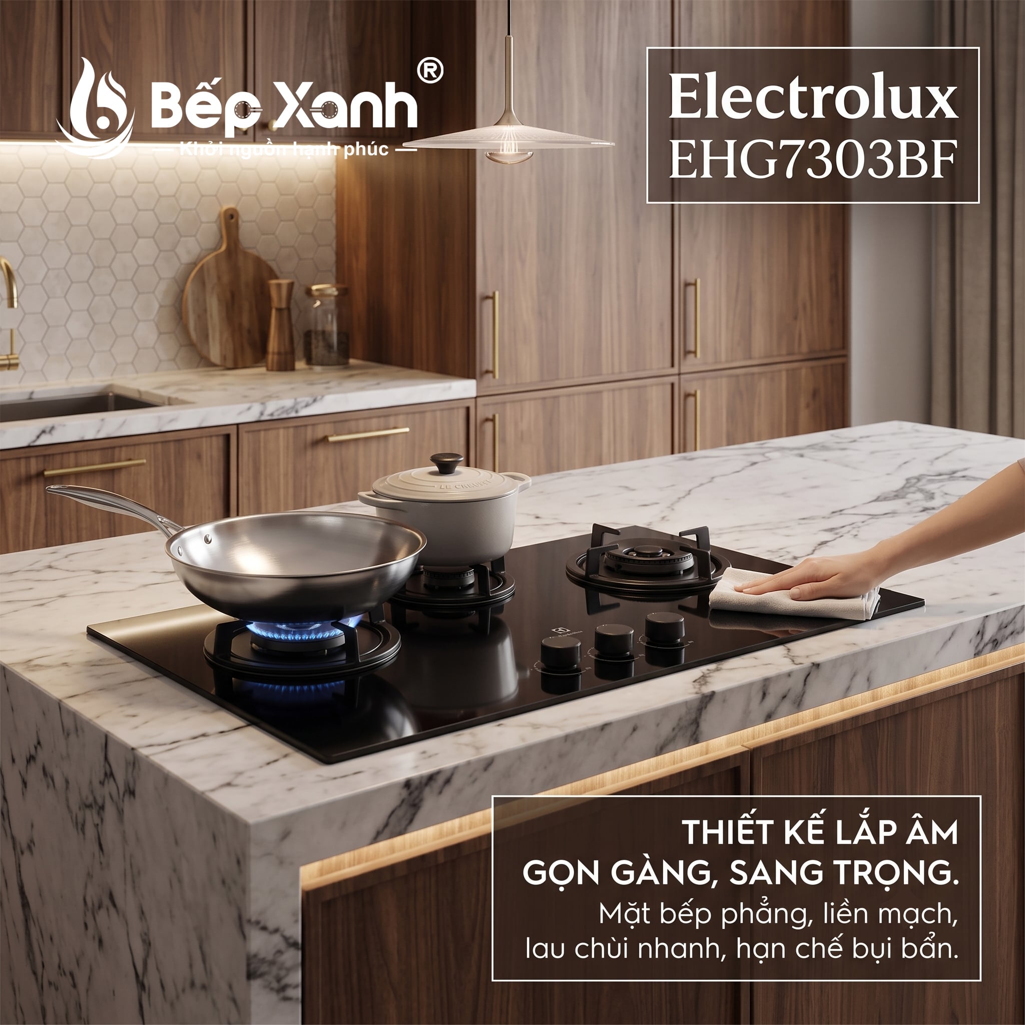 Bếp ga âm 3 vùng nấu Electrolux EHG7303BF – ảnh 8