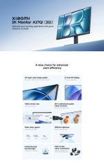 Màn hình máy tính Xiaomi 2K Monitor A27Qi 2026 ELA6568EU ảnh 2