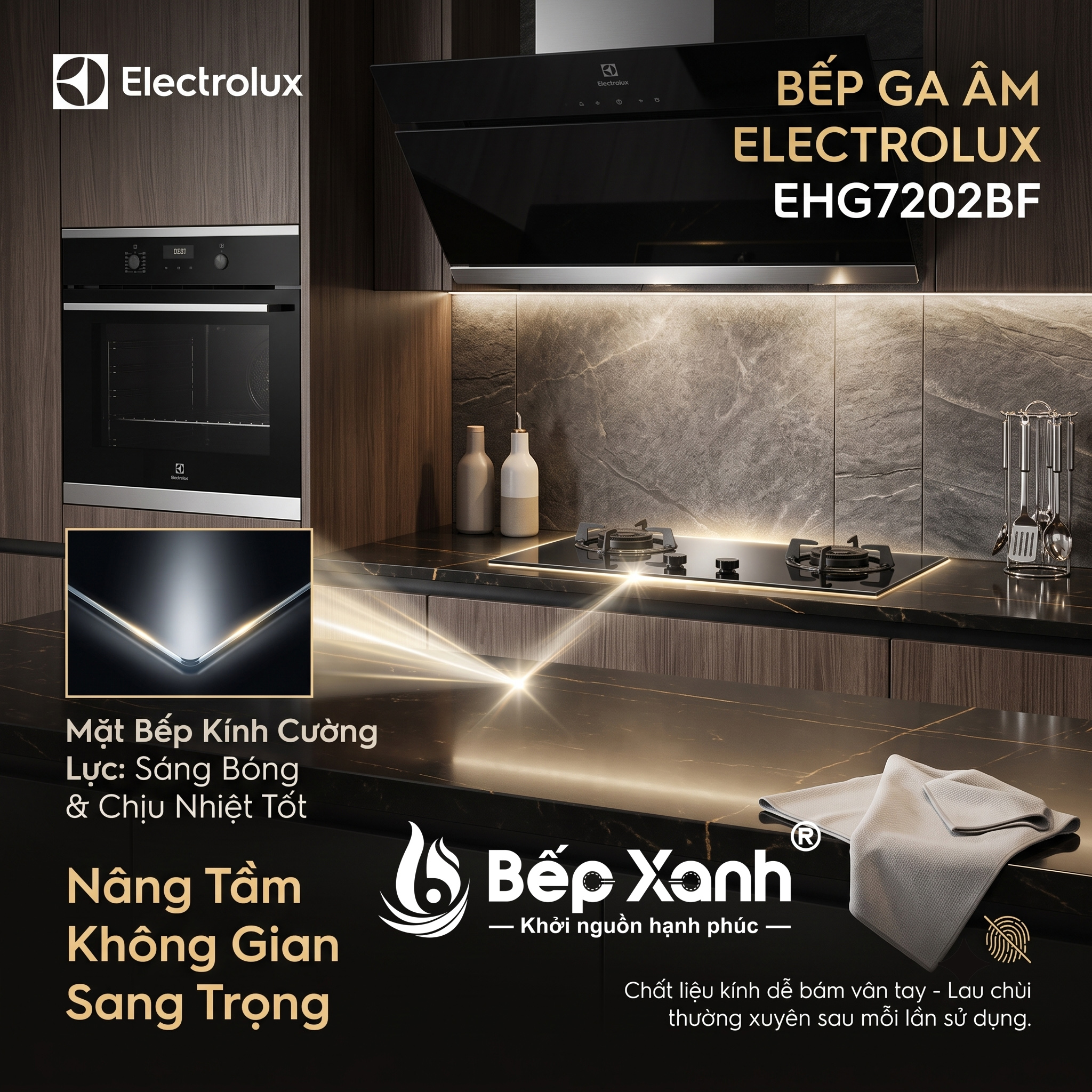 Bếp Ga Âm Đôi Electrolux 80cm Chính Hãng - EHG7202BF - Đánh Lửa IC - Thiết kế đẹp, hiện đại, nấu nhanh – ảnh 7