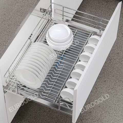 Giá xoong nồi bát đĩa Eurogold EPV6070F - Inox SUS304, nan Oval, 70cm