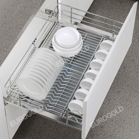Giá xoong nồi bát đĩa Eurogold EPV6090F - Inox SUS304, nan Oval, 90cm